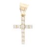 9ct Yellow Gold Cubic Zirconia Cross Pendant