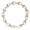 9ct Yellow Gold Patterned Tulip Bracelet 9"