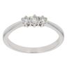 9ct White Gold 0.25ct Diamond Trilogy Ring