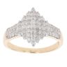 9ct Yellow Gold 1.00ct Brilliant Cut Diamond Cluster Ring