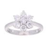 18ct White Gold 1.00ct Diamond Cluster Ring