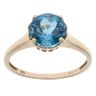 9ct Yellow Gold Blue Topaz Single Stone Ring