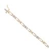 9ct Yellow And White Gold 0.50ct Brilliant Cut Diamond Bracelet 6.5"