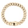 14ct Yellow Gold Monaco Curb Classic Plain Lock Bracelet 8.5"