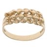 9ct Yellow Gold Two Row Keeper Ring