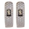 14ct Yellow Gold Monaco Classic Cubic Zirconia Pave Hoop Earrings
