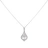 18ct White Gold 0.40ct Brilliant Cut Diamond Cluster Pendant And Chain 16"