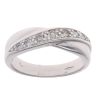 9ct White Gold 0.25ct Diamond Crossover Ring