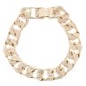 9ct Yellow Gold Bark Effect Curb Bracelet 7.5"