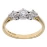 18ct Yellow Gold 0.45ct Brilliant Cut Diamond Trilogy Ring