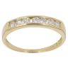18ct Yellow Gold 0.25ct Brilliant Cut Diamond Half Eternity Ring