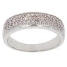 18ct White Gold Brilliant Cut 0.50ct Diamond Three Row Ring