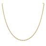Gold Plated Silver Diamond Cut Rope Chain 18"