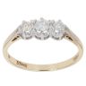 9ct Yellow Gold 0.33ct Diamond Trilogy Ring