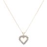 14ct Yellow Gold 0.30ct Diamond Heart Pendant And Chain 18"