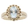 9ct Yellow Gold Aquamarine Single Stone Ring