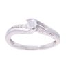9ct White Gold 0.25ct Diamond Twist Solitaire Ring