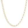 9ct Yellow Gold Patterned And Plain Belcher Chain 24"