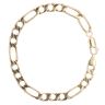 9ct Yellow Gold Figaro Bracelet 7"