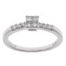 18ct White Gold 0.26ct Princess Cut Diamond Cluster Ring