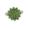 9ct Yellow Gold Green Gemstone Cluster Ring