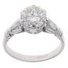 18ct White Gold 2.00ct Brilliant And Baguette Cut Solitaire Ring