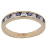 18ct Yellow Gold 0.20ct Diamond and Sapphire Eternity Ring