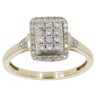 9ct Yellow Gold 0.36ct Diamond Cluster Ring