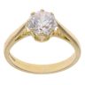 18ct Yellow Gold Cubic Zirconia Single Stone Ring