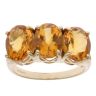 9ct Yellow Gold Citrine Three Stone Ring