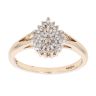 9ct Yellow Gold 0.25ct Brilliant Cut Diamond Cluster Ring