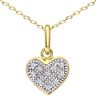 9ct Yellow Gold Diamond Heart Pendant Necklace