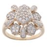 9ct Yellow Gold 0.50ct Diamond Cluster Ring