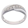 9ct White Gold 0.33ct Brilliant Cut Diamond Crossover Ring