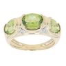 9ct Yellow Gold 0.05ct Diamond And Peridot Ring