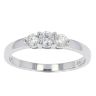 9ct White Gold 0.46ct Diamond Trilogy Ring by Anya Belle