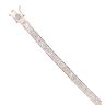 9ct White Gold Cubic Zirconia Tennis Bracelet 7.5"