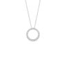 Sterling Silver Open Halo Cubic Zirconia Pendant