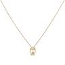18ct Yellow Gold 0.10ct Brilliant Cut Diamond And Pink Gemstone Pendant And Chain 18"