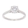 9ct White Gold 0.25ct Brilliant Cut Diamond Cluster Ring