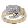 9ct Yellow Gold Cubic Zirconia Boxing Glove Ring