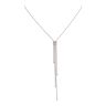 18ct White Gold 0.10ct Diamond Tassel Necklet 16"