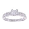 18ct White Gold 0.33ct Diamond Princess Cut Cluster Ring