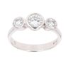 18ct White Gold 0.75ct Brilliant Cut Diamond Trilogy Ring