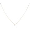 9ct Yellow Gold Cubic Zirconia Open Circle Pendant And Chain 18"