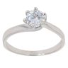 9ct White Gold Cubic Zirconia Single Stone Ring