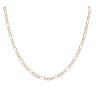 9ct Yellow And White Gold Diamond Cut Figaro Chain 22"