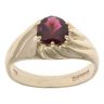 9ct Yellow Gold Garnet Signet Ring