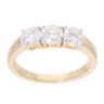18ct Yellow Gold 1.00ct Diamond Trilogy Ring