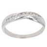 9ct White Gold 0.25ct Brilliant Cut Diamond Crossover Ring